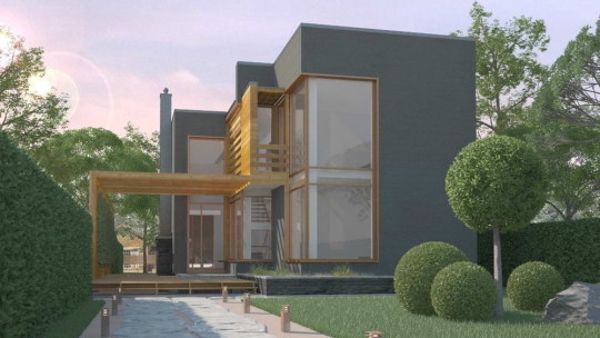 Проект современного дома с плоской крышей