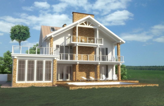 Индивидуальный проект двухэтажного дома из бруса “Organic House”
