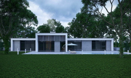 Проект минималистского дома с плоской крышей