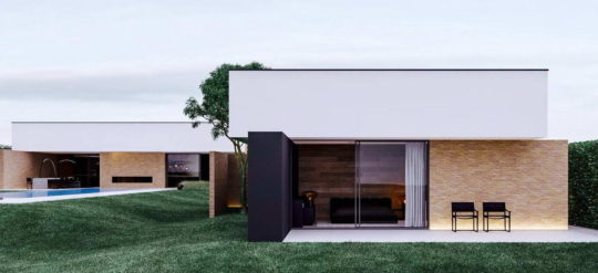 Проект загородного дома в стиле минимализм